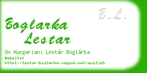 boglarka lestar business card